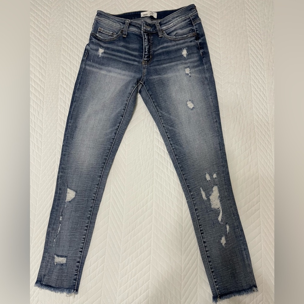 Size 25 Buckle Ankle Skinny Jeans! High Rise! Curvy Fit